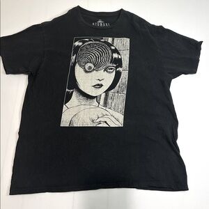 Uzumaki Junji Ito Horror Manga Graphic Black Tee M Hot Topic Ripple Junction